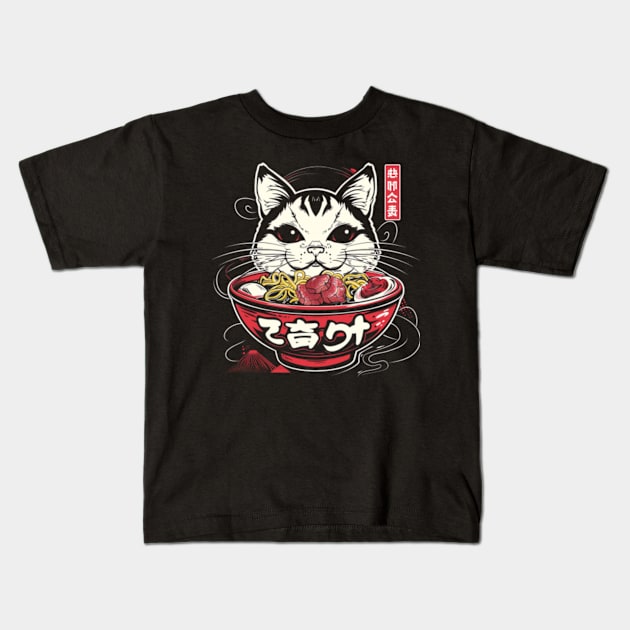 Dress Up Kawaii Cat Kids T-Shirt by monkey Animal